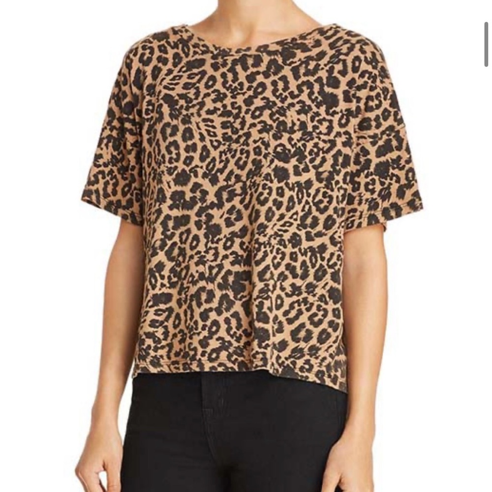 LNA Leopard Print Boxy Tee PRA